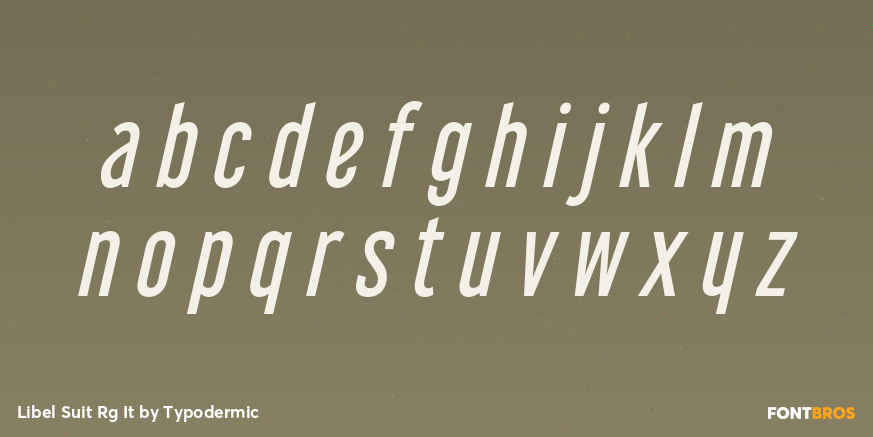 Libel Suit Rg It Font Poster #1
