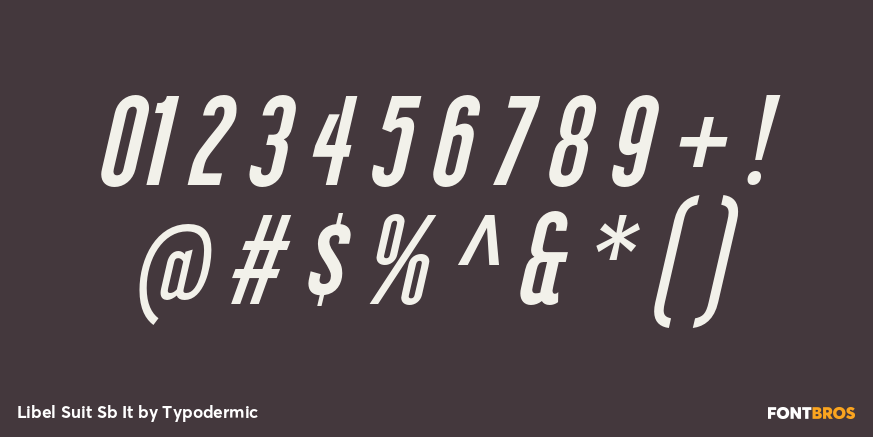 Libel Suit Sb It Font Poster #1