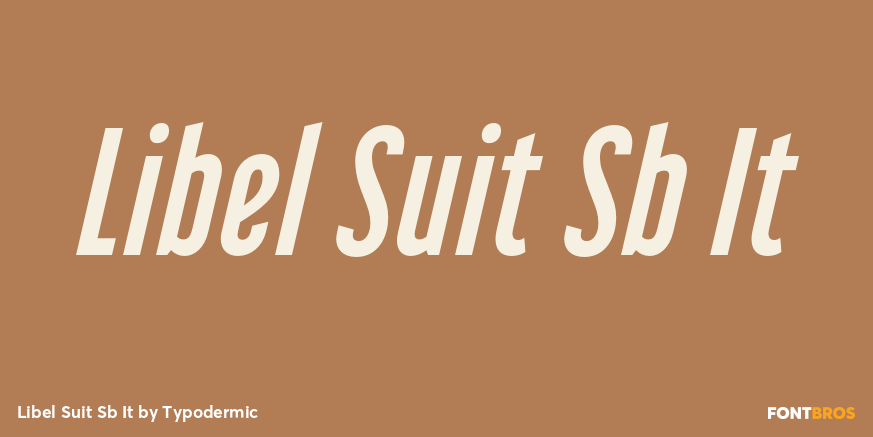 Libel Suit Sb It Font Poster #1