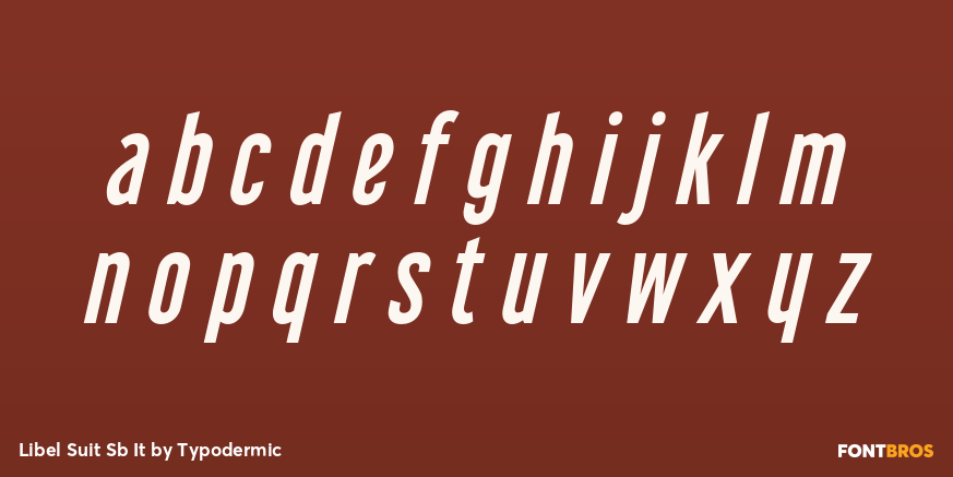 Libel Suit Sb It Font Poster #3