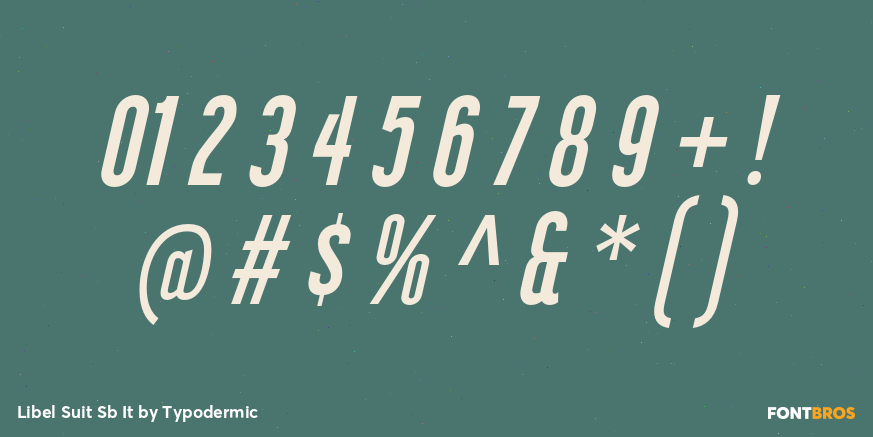 Libel Suit Sb It Font Poster #4