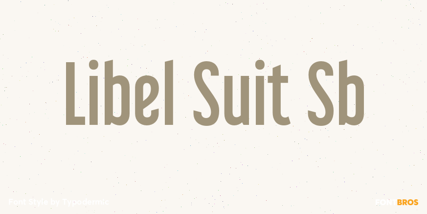 Libel Suit Sb Font Poster #1