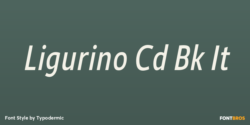 Ligurino Cd Bk It Font Poster #1