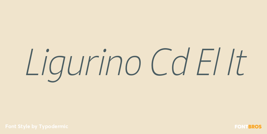 Ligurino Cd El It Font Poster #1