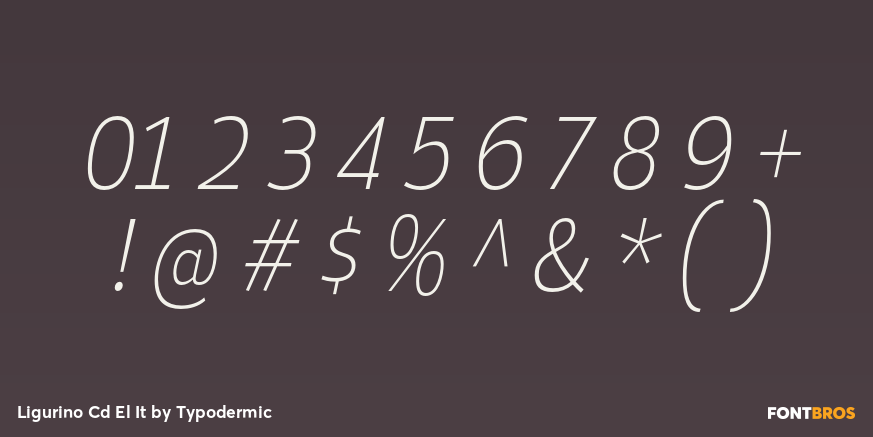 Ligurino Cd El It Font Poster #1