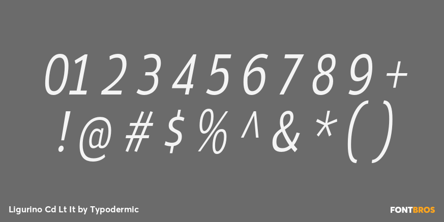 Ligurino Cd Lt It Font Poster #4