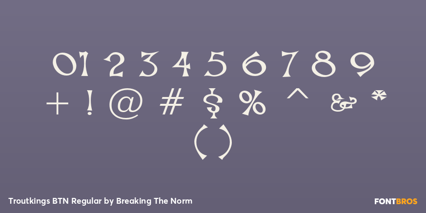 Troutkings BTN Regular Font Poster #4