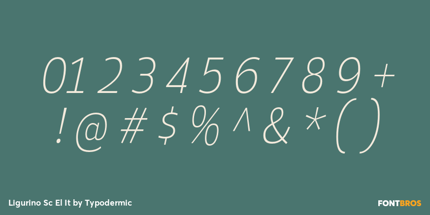 Ligurino Sc El It Font Poster #4