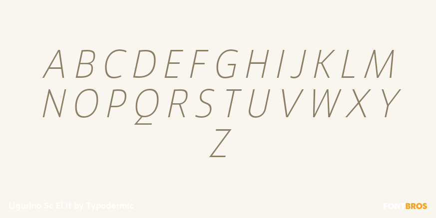 Ligurino Sc El It Font Poster #1