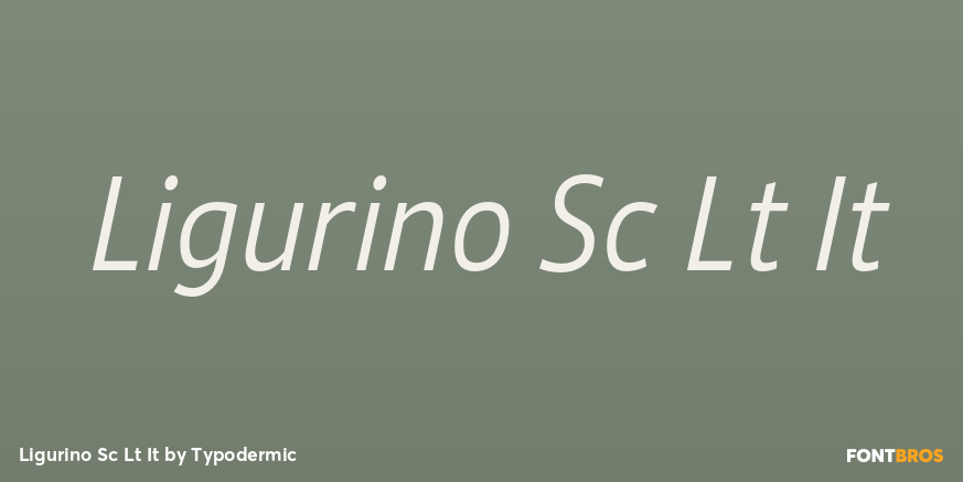 Ligurino Sc Lt It Font Poster #1