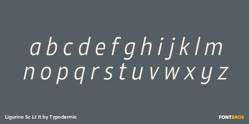 Ligurino Sc Lt It Font Poster #3