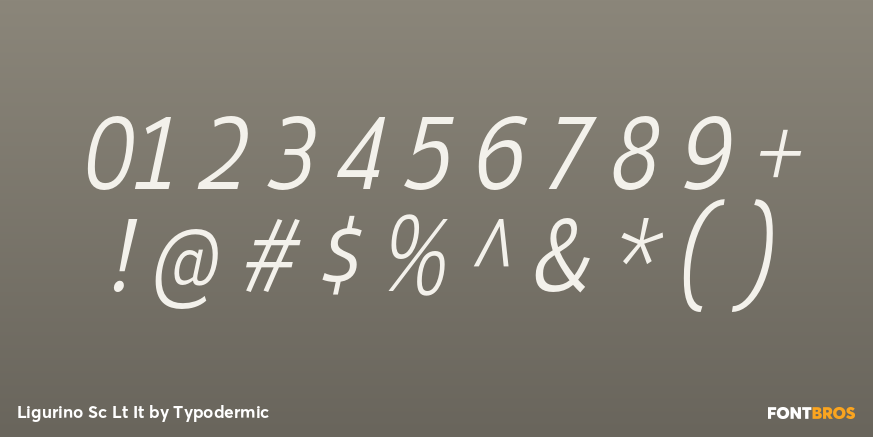 Ligurino Sc Lt It Font Poster #4