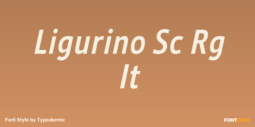 Ligurino Sc Rg It Font Poster #1