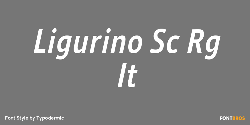 Ligurino Sc Rg It Font Poster #1