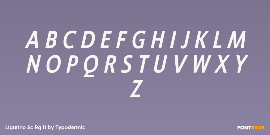 Ligurino Sc Rg It Font Poster #2