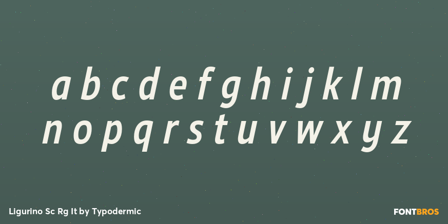 Ligurino Sc Rg It Font Poster #1