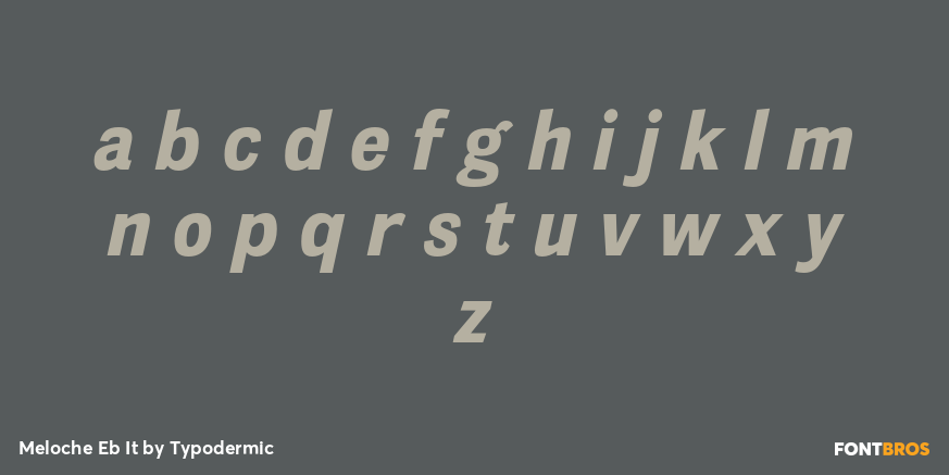 Meloche Eb It Font Poster #3