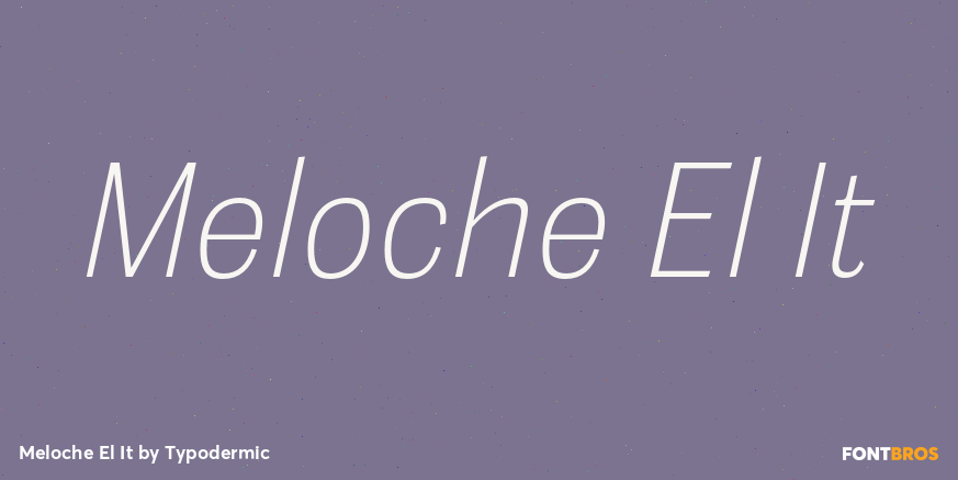 Meloche El It Font Poster #1