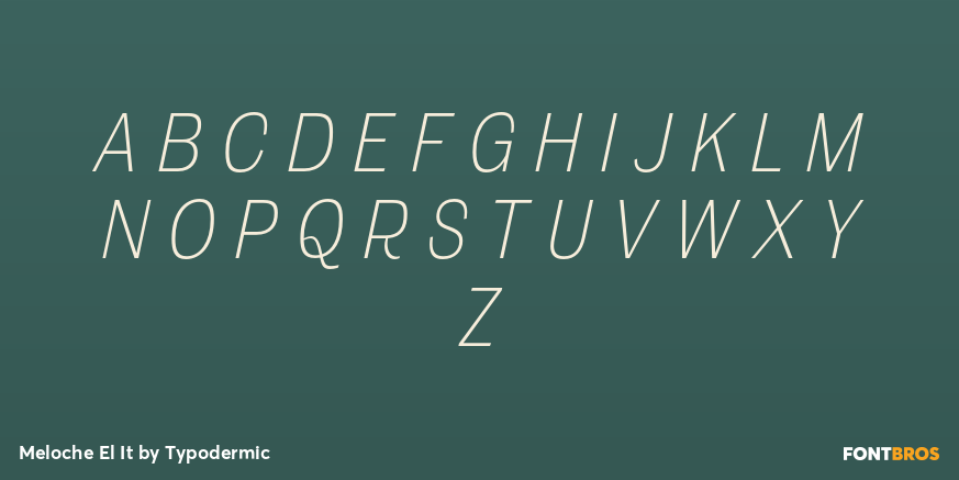 Meloche El It Font Poster #2