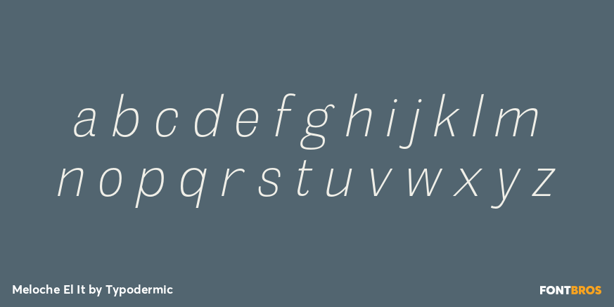 Meloche El It Font Poster #3