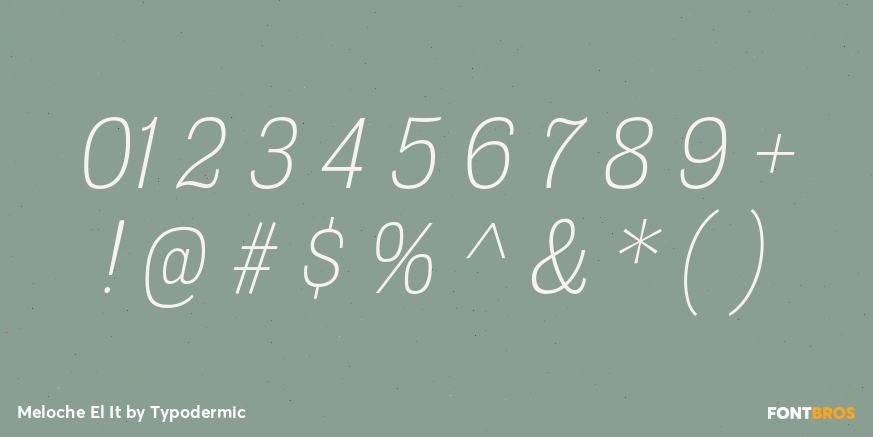 Meloche El It Font Poster #4