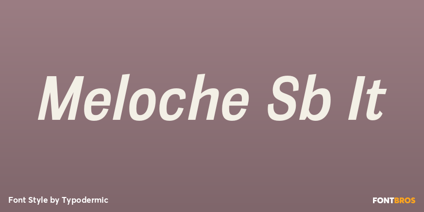 Meloche Sb It Font Poster #1