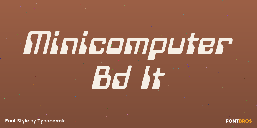 Minicomputer Bd It Font Poster #1