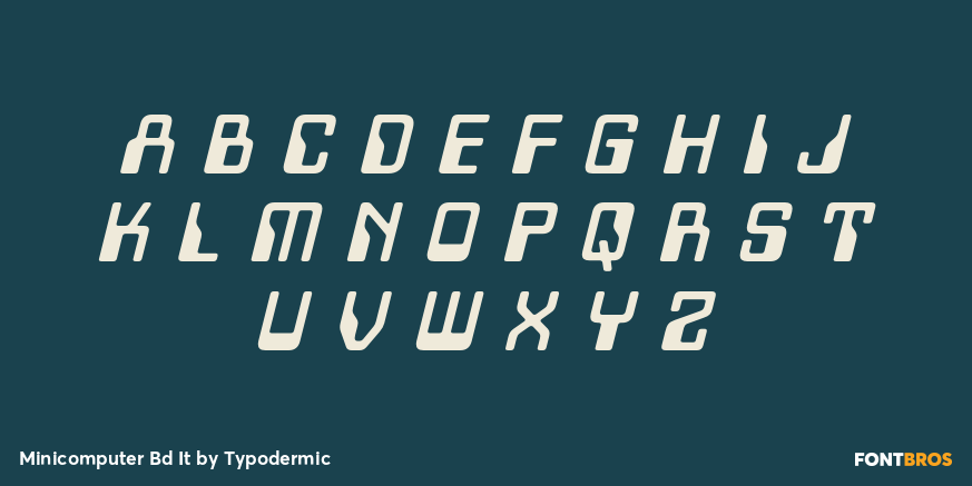 Minicomputer Bd It Font Poster #2