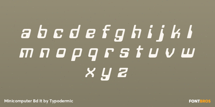 Minicomputer Bd It Font Poster #3