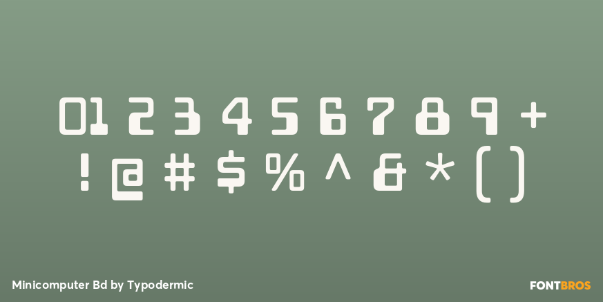 Minicomputer Bd Font Poster #4