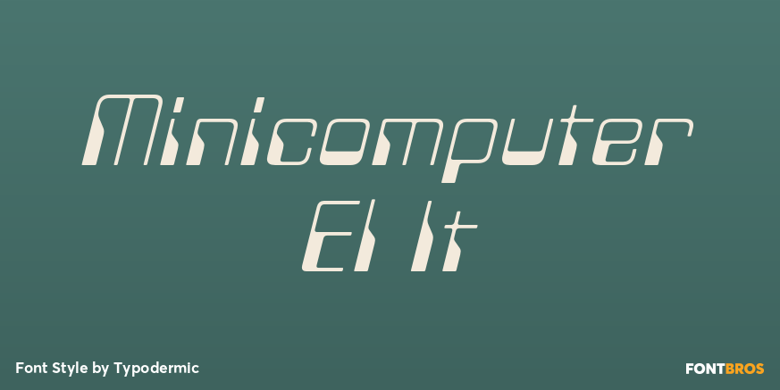 Minicomputer El It Font Poster #1