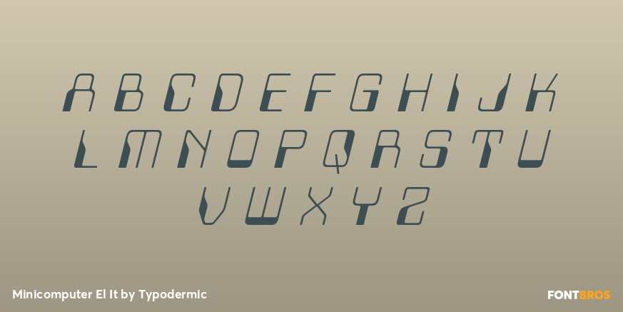 Minicomputer El It Font Poster #2