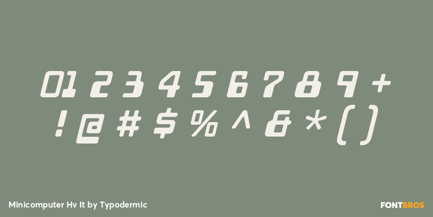 Minicomputer Hv It Font Poster #1