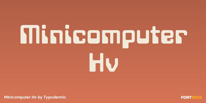 Minicomputer Hv Font Poster #1