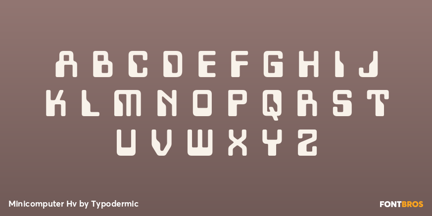 Minicomputer Hv Font Poster #2
