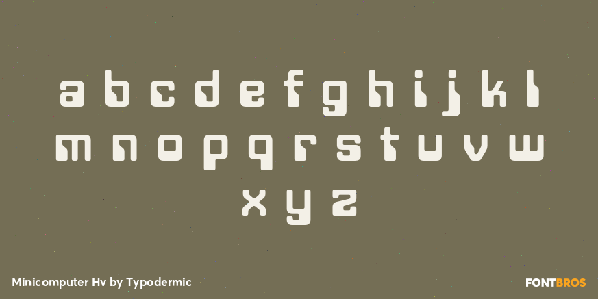 Minicomputer Hv Font Poster #3