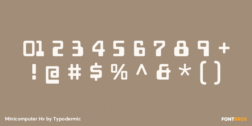 Minicomputer Hv Font Poster #4