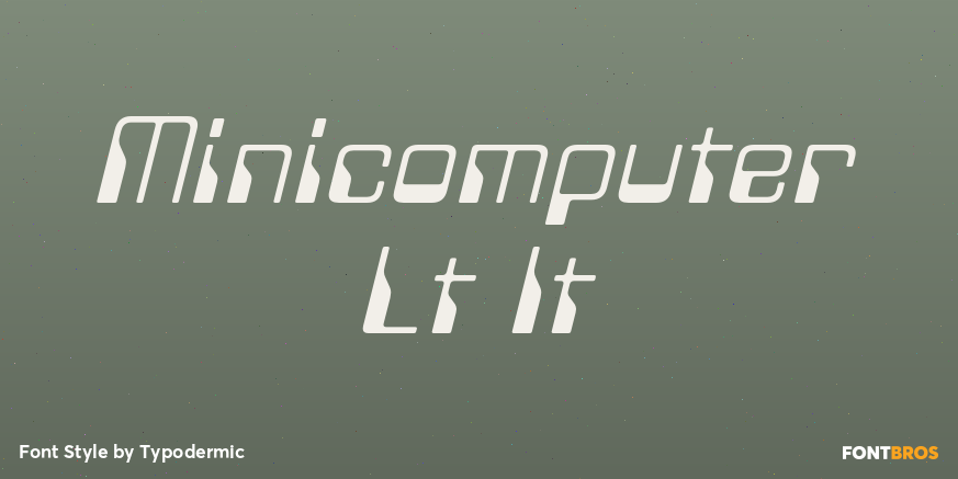 Minicomputer Lt It Font Poster #1