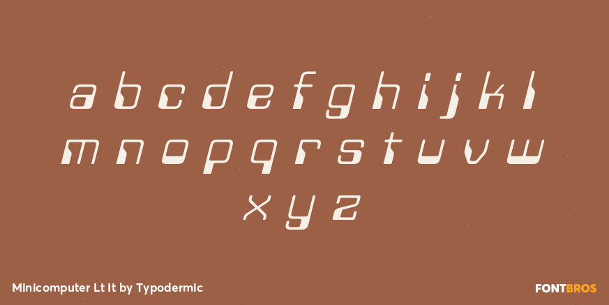 Minicomputer Lt It Font Poster #3