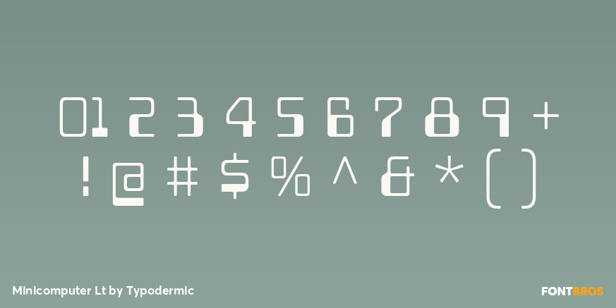 Minicomputer Lt Font Poster #1