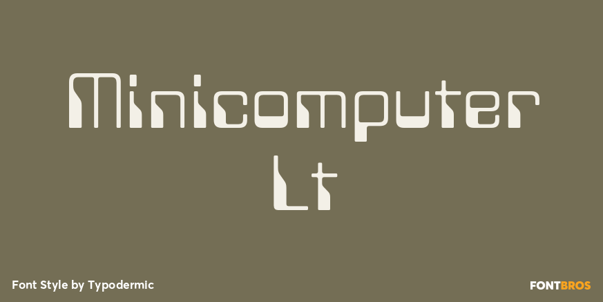 Minicomputer Lt Font Poster #1