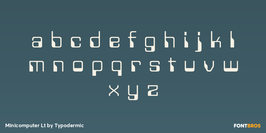 Minicomputer Lt Font Poster #3
