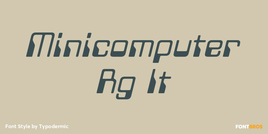 Minicomputer Rg It Font Poster #1