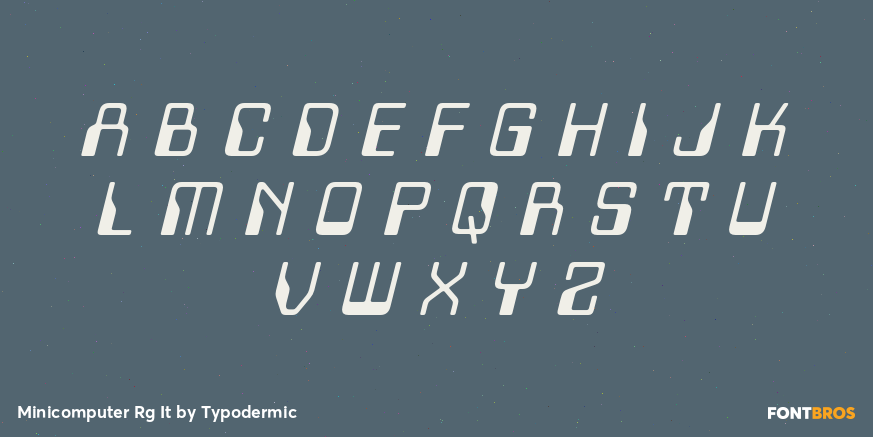 Minicomputer Rg It Font Poster #2