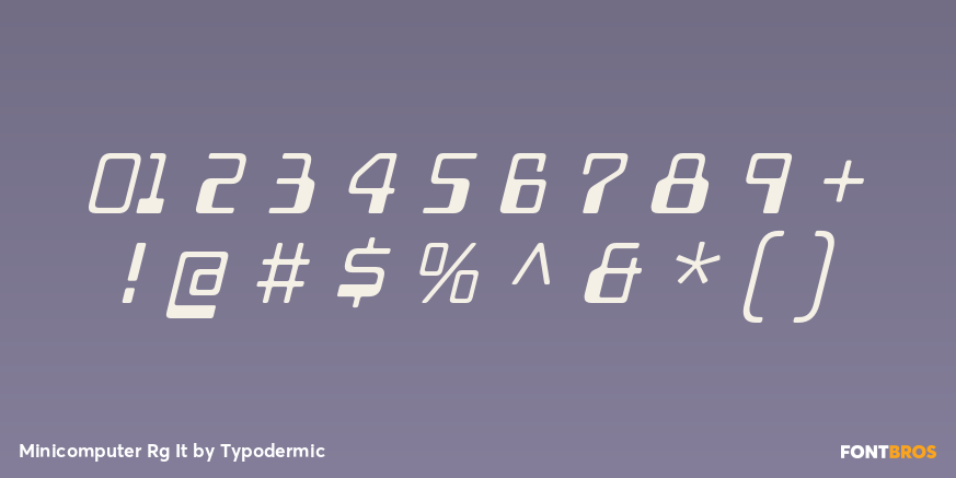 Minicomputer Rg It Font Poster #4
