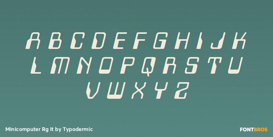 Minicomputer Rg It Font Poster #1