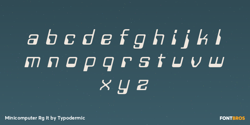 Minicomputer Rg It Font Poster #1