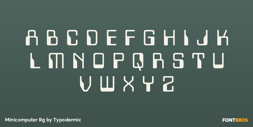 Minicomputer Rg Font Poster #2