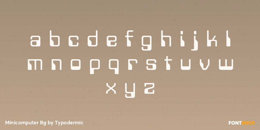 Minicomputer Rg Font Poster #3