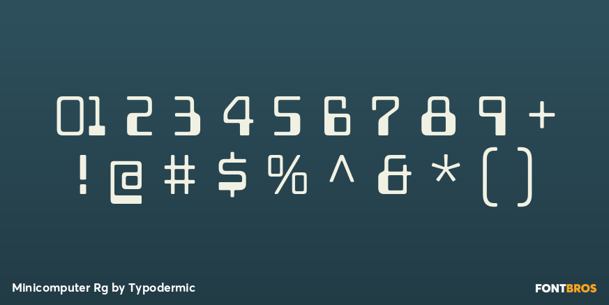 Minicomputer Rg Font Poster #4